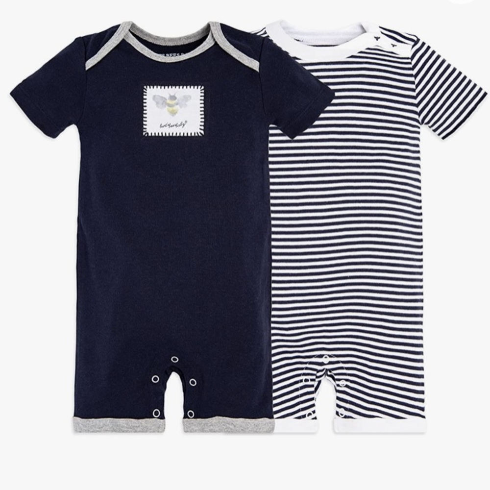 NWT Burt’s Bees Baby 2 piece Romper set
